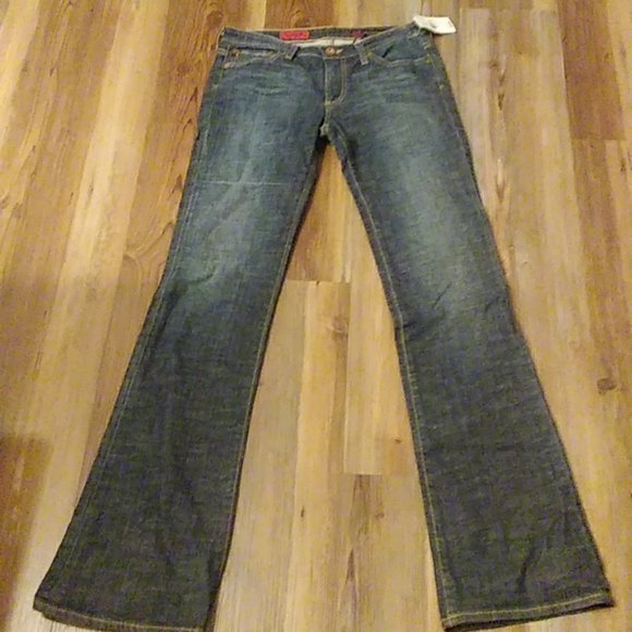 NWT AG ADRIANO GOLDSCHMIED the ANGEL MED/DARK BOOT CUT DENIM JEANS. SZ 27R - Picture 10 of 12